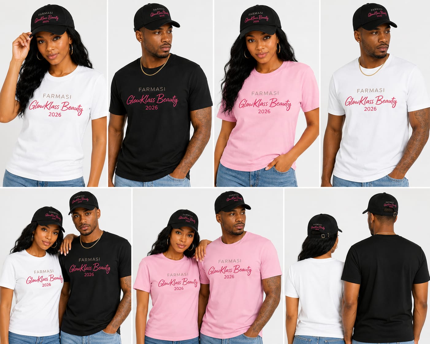 GlowKlass Beauty Signature Set (Tee +Hat Bundle)